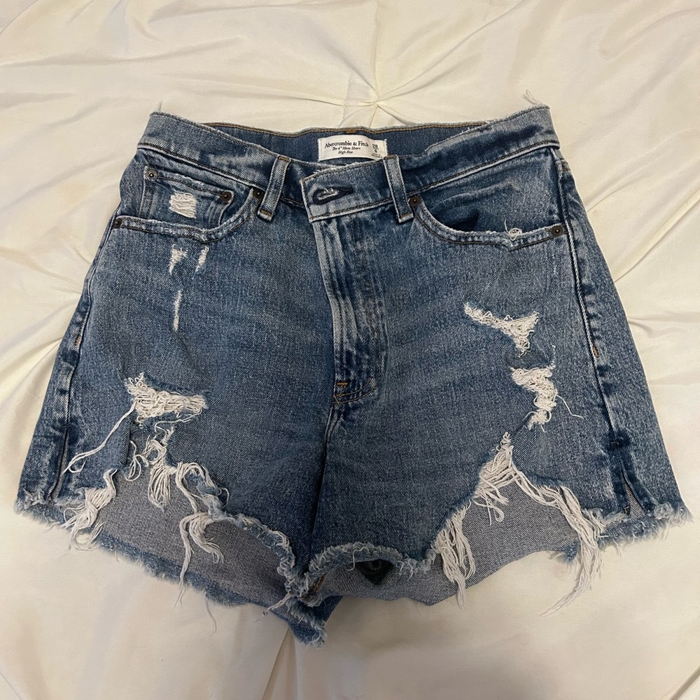 Abercrombie & Fitch Distressed Mom Shorts